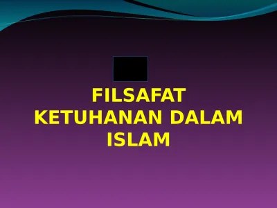 Filsafat Ketuhanan Power Point 