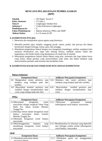 ∙ promo pengguna baru ∙ kurir instan ∙ bebas . Contoh Rpp Kelas 5 Sd Semester 2 Kurikulum 2013 Tema 8 Lingkungan Sahabat Kita Rar