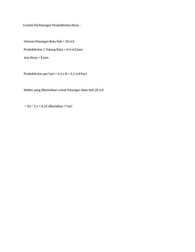 Namun pengukuran produktifitas penjualan hanya berhasil pada karywan front liner . Top Pdf Contoh Perhitungan Produktivitas Kerja Perawat 123dok Com