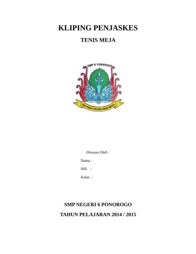 Pengertian, ciri, struktur, tujuan, kaidah dan contoh. Kliping Penjaskes Tenis Meja Docx