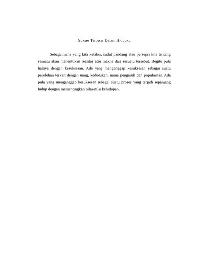 Bagi saya, tahun 2010 merupakan salah satu . Top Pdf Sukses Terbesar Dalam Hidupku 1 123dok Com