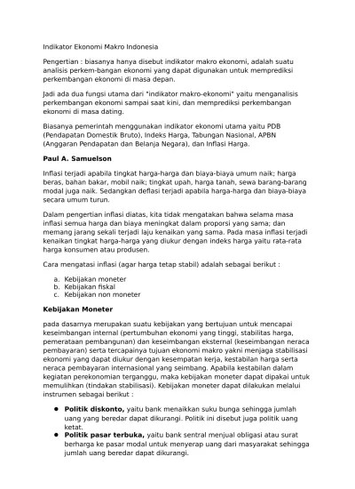 Kebijakan nonmoneter dan nonfiskal adalah kebijakan lain selain kebijakan moneter dan kebijakan fiskal untuk mengatur inflasi, diantaranya dengan . Top Pdf Kebijakan Moneter Dalam Ekonomi Islam 123dok Com
