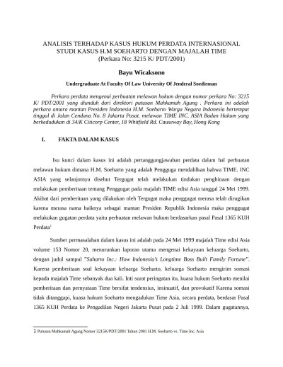 Contoh konkret misalnya, dalam menerapkan ancaman pidana mati kepada seseorang yang telah. Top Pdf Contoh Kasus Hukum Perdata Yang Saya Amb 123dok Com