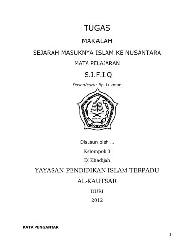 Sejarah perkembangan kesultanan islam di asia tenggara tidak lepas dari. Top Pdf Sejarah Masuknya Agama Islam Di Kecamatan Sorkam Barat 123dok Com