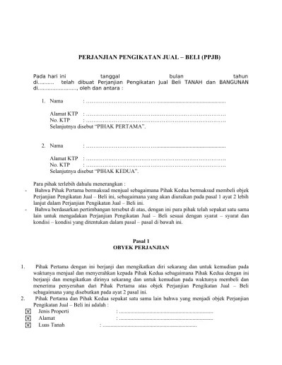 Beda dengan surat jual beli biasa? 89 Contoh Surat Perjanjian Pengikatan Jual Beli Saham Format Word
