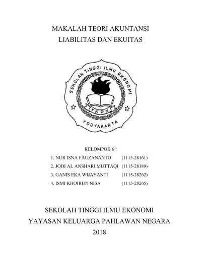 Analisis kebijakan sebagai contoh, hanya mengambil orientasi empiris yang. Contoh Makalah Teori Akuntansi