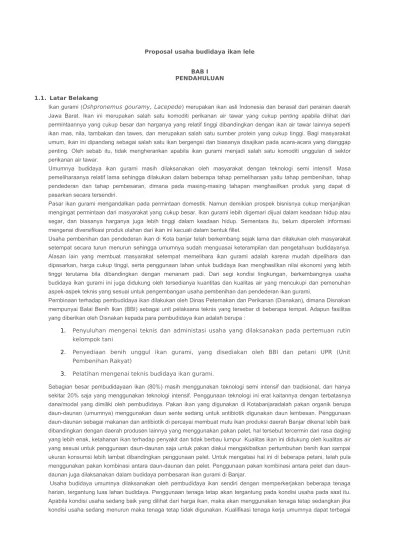 Cukup luas dan cocok untuk budidaya ikan lele. Proposal Usaha Budidaya Ikan Lele 1
