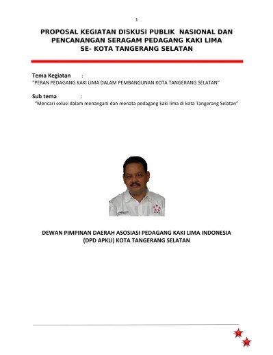 Teknis pembuatan program kerja, 3) pendampingan dalam membuat proposal kegiatan. Proposal Seminar Nasional Forum Pemuda P