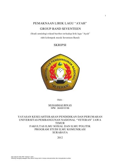 Download lagu saykoji ayah mp3, video mp4 & 3gp, dapat kamu download secara gratis di downloadlagu321.site. Pemaknaan Lirik Lagu Ayah Group Band Seventeen Studi Semiologi Roland Barthes Terhadap Lirik Lagu Ayah Oleh Kelompok Musik Seventeen Band