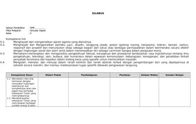 simulasi dan komunikasi digital add to my workbooks (0) download file pdf embed in my website or blog add to google classroom Top Pdf Silabus K 13 Simulasi Dan Komunikasi Digital Kelas X 1 123dok Com