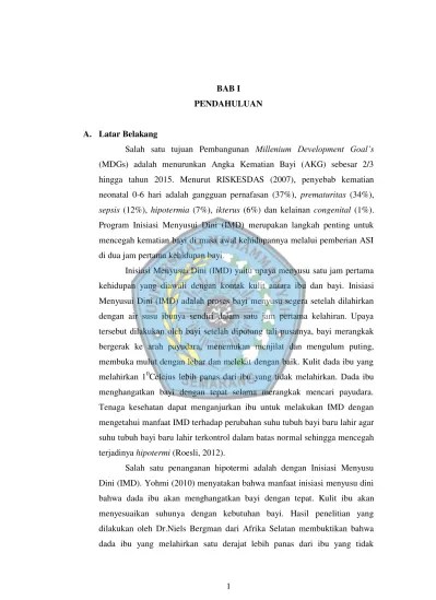 Top PDF PENGARUH INISIASI MENYUSU DINI (IMD) TERHADAP SUHU TUBUH BAYI BARU  - 123dok.com