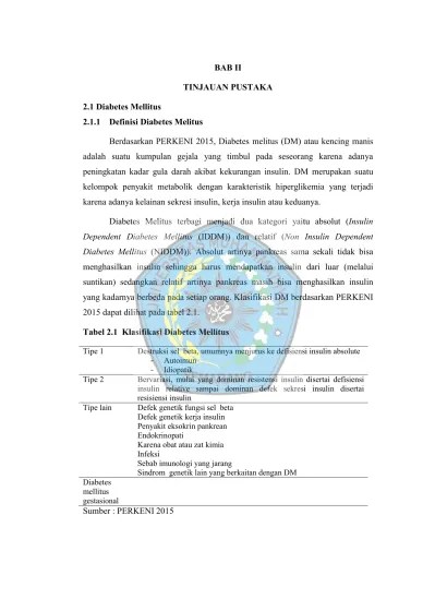 BAB II TINJAUAN PUSTAKA 2.1 Diabetes Mellitus 2.1.1 Definisi Diabetes  Melitus - Perbedaan Sisa Makanan pada Pasien Diabetes Mellitus Berdasarkan  Pemberian Edukasi Menggunakan Leaflet dan Lembar Balik di Rumah Sakit Mitra  Keluarga
