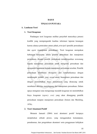 PDF) Uji Model Keseimbangan Teori Keagenan: Pengaruh Kebijakan Utang dan Kebijakan Dividen Terhadap Kepemilikan Manajerial Testing a Model of Balance Agency Theory: The Influence of Policy Liabilities and Dividend Policy towards Managerial
PDF) Uji Model Keseimbangan Teori Keagenan: Pengaruh Kebijakan Utang dan Kebijakan Dividen Terhadap Kepemilikan Manajerial [Testing a Model of Balance Agency Theory: The Influence of Policy Liabilities and Dividend Policy towards Managerial
![Top PDF BAB II TINJAUAN PUSTAKA A. Landasan Teori 1. Teori Keagenan -  PENGARUH KEPEMILIKAN INSTITUSIONAL, PROFITABILITAS, LEVERAGE DAN UKURAN  PERUSAHAAN TERHADAP PENGHINDARAN PAJAK (Studi Pada Perusahaan Manufaktur  yang Terdaftar di BEI