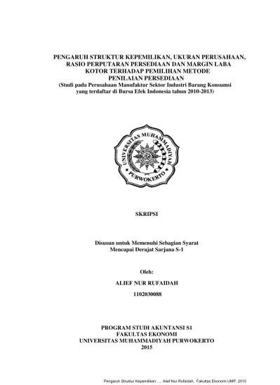 Bergerak di industri konstruksi, manufaktur, energi terbarukan, perencanaan, agroindustri, dan yang lainnya. Pengaruh Struktur Kepemilikan Ukuran Perusahaan Rasio Perputaran Persediaan Dan Margin Laba Kotor Terhadap Pemilihan Metode Penilaian Persediaan Studi Pada Perusahaan Manufaktur Sektor Industri Barang Konsumsi Yang Terdaftar Di Bursa Efek Indonesia Tah