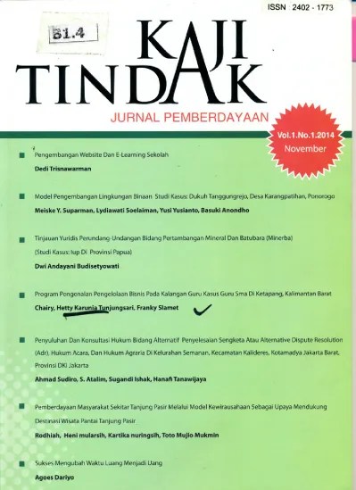 I Penyuluhan Dan Konsultasi Hukum Bidang Alternatif Penyelesaian Sengketa  Atau Alternative Dispute Resolution