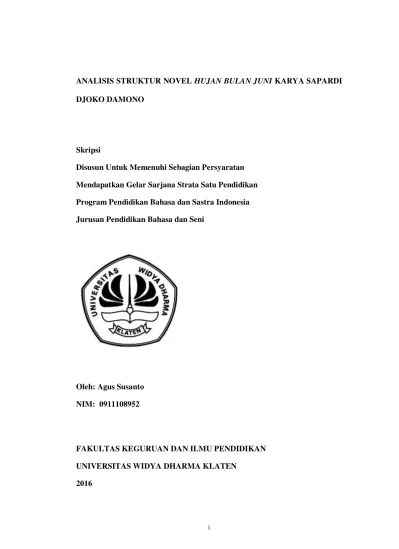 Konstruksi tes kemampuan fisik atlet anggar hadi sartono; Top Pdf Puisi Hujan Bulan Juni 123dok Com