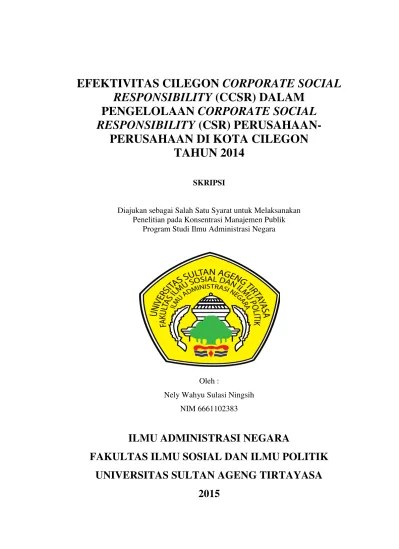 Data riset majalah swa (2006) atas 45 perusahaan menunjukkan csr. Contoh Makalah Csr Corporate Social Responsibility Pt Indofood