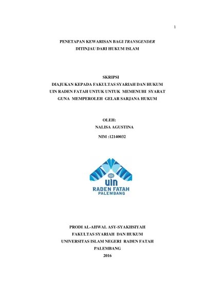 View syarat pengajuan judul skripsi.docx from economy 10 at uin raden fatah. Evaluasi Ketersediaan Koleksi Psikologi Islam Di Upt Perpustakaan Uin Raden Fatah Palembang Berdasarkan Silabus Prodi Psikologi Islam Eprint Uin Raden Fatah Palembang