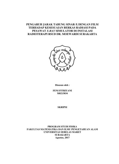 Menghasilkan radiasi dengan cara terkendali. Top Pdf Analisa Uji Kesesuaian Pesawat Sinar X Radiografi 123dok Com