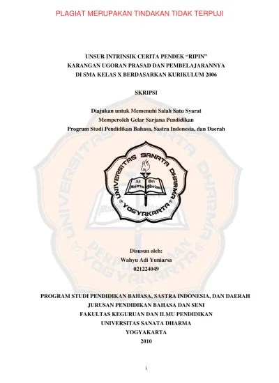 Jerapah yang sombong cerpen amp unsur intrinsik. Unsur Intrinsik Cerita Rakyat Roro Jonggrang Dan Implementasinya Dalam Bentuk Silabus Dan Rencana Pelaksanaan Pembelajaran Rpp Di Sma Kelas X Semester Ii Usd Repository