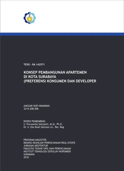 Konsep pembangunan apartemen di kota Surabaya (Preferensi Konsumen dan  Developer - ITS Repository