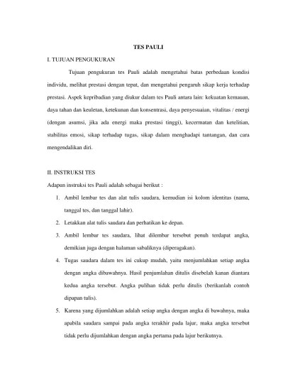 Assesm ent test 3 2. Contoh Soal Psikotes Dan Kunci Jawaban A
