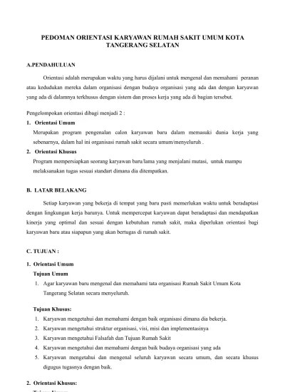Tadinya, ini adalah istilah yang hanya mengacu pada ketertarikan seksual atau emosional kepada lawan jenis. Top Pdf Contoh Pedoman Orientasi Karyawan 123dok Com
