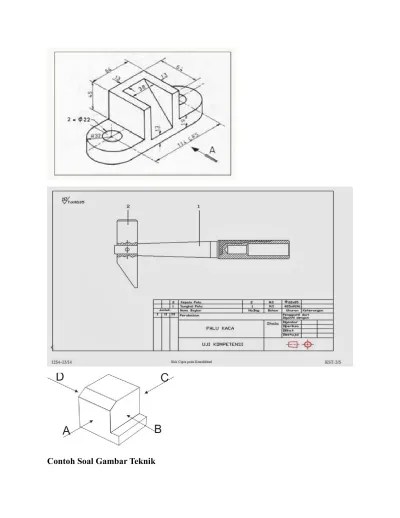 gambar proyeksi amerika dan eropa merupakan teknik yang sangat umum digunakan dalam gambar teknik. Contoh Soal Gambar Teknik