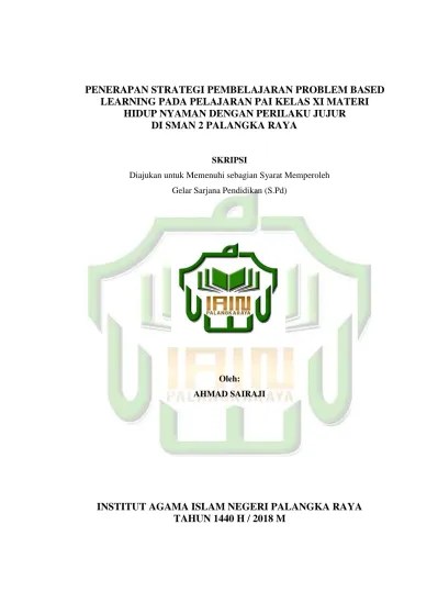 Perilaku jujur adalah perkataan yang sesuai dengan kenyataan yang . Penerapan Strategi Pembelajaran Problem Based Learning Pada Pelajaran Pai Kelas Xi Materi Hidup Nyaman Dengan Perilaku Jujur Di Sman 2 Palangka Raya