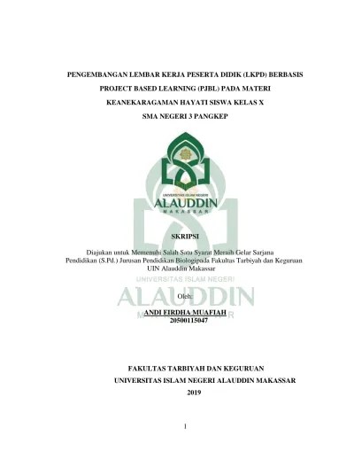 Efektivitas penggunaan lembar kerja peserta didik (lkpd) berbasis model project based learning berbantuan aplikasi tracker dengan pendekatan saintifik pada . Top Pdf Pengembangan Lembar Kerja Peserta Didik Lkpd Berbasis Project Based Learning Pjbl Pada Materi Keanekaragaman Hayati Siswa Kelas X Sma Negeri 3pangkep 123dok Com