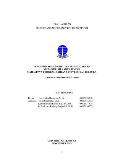 Soal ujian ut akuntansi ekma4111 pengantar bisnis dan kunci jawaban akuntansi etika bisnis perdagangan internasional Top Pdf Pengembangan Model Penyelenggaraan Mata Kuliah Karya Ilmiah Mahasiswa Program Sarjana Universitas Terbuka 123dok Com