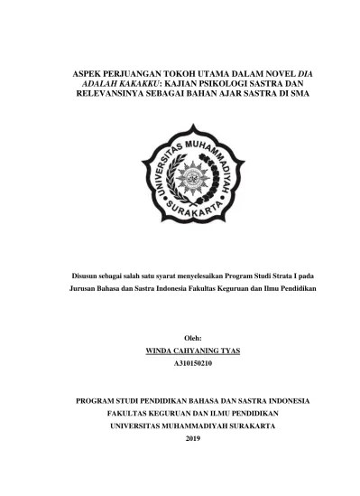 Buku ini konon adalah edisi terbitan baru dari buku . Top Pdf Aspek Perjuangan Tokoh Utama Dalam Novel Dia Adalah Kakakku Kajian Psikologi Sastra Dan Relevansinya Sebagai Bahan Ajar Sastra Di Sma 123dok Com