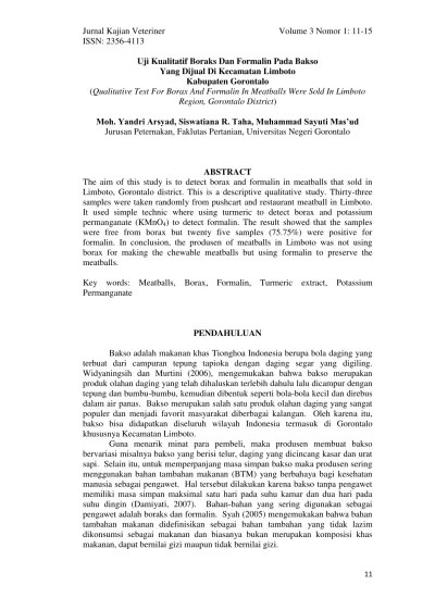 Ditemukan makanan yang mengandung bahan berbahaya seperti rodamin b dan. Top Pdf Laporan Praktikum Formalin Boraks 123dok Com