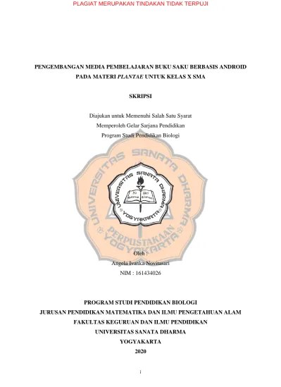 Stad untuk meningkatkan hasil belajar siswa pada pokok bahasan materi plantae di kelas x mia. Top Pdf Pengembangan Media Pembelajaran Buku Saku Berbasis Android Pada Materi Plantae Untuk Kelas X Sma 123dok Com
