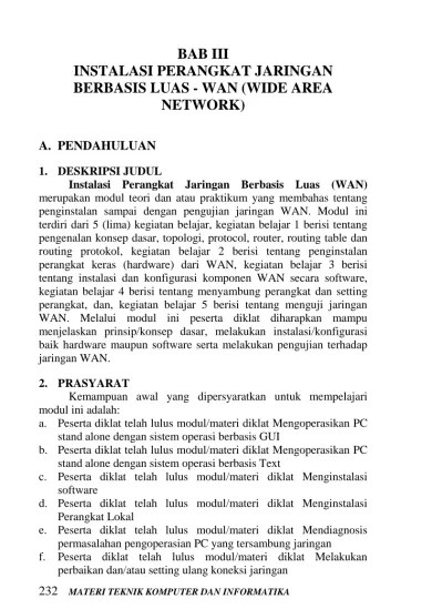 Rencana pelaksanaan pembelajaran (rpp) nama sekolah : Rencana Pelaksanaan Pembelajaran Rpp Teknologi Jaringan Berbasis Luas Wan