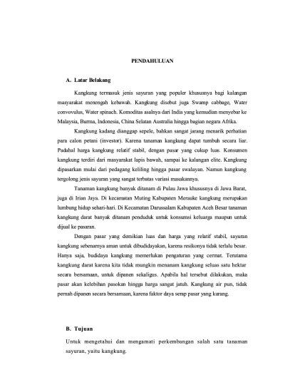 laporan hortikultura Budidaya Kangkung