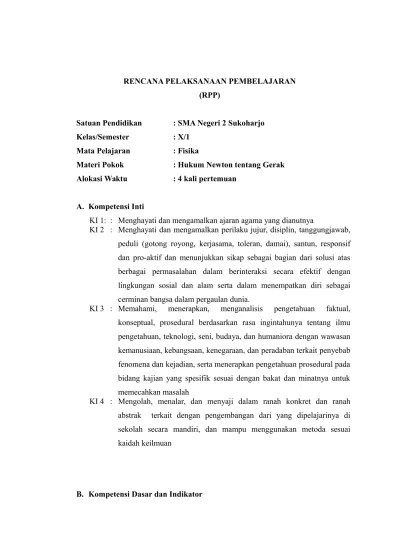 rpp 1 lembar pjok kelas 12 semester 1 versi terbaru. Rpp Ipa Kelas 8 Kurikulum 2013 Revisi 2016 Smp Mts Rpp Ipa 1 1