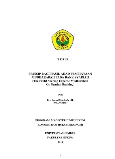 Bagi hasil berdasarkan prinsip musyarakah. Prinsip Bagi Hasil Akad Pembiayaan Mudharabah Pada Bank Syariah The Profit Shering Expense Mudharabah On Syariah Banking