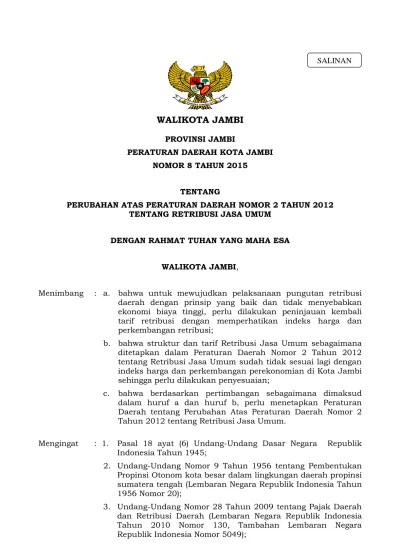 Sep 26, 2021 · paket endoskopi hidung telinga rs yarsi. Walikota Jambi Provinsi Jambi Peraturan Daerah Kota Jambi Nomor 8 Tahun 2015