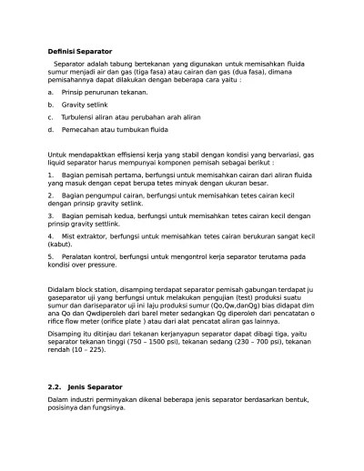 Definisi Separator 