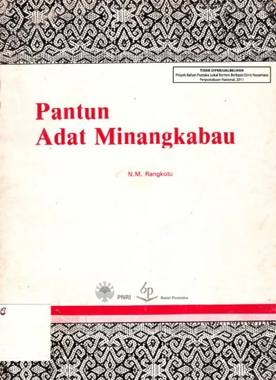Nilai pendidikan karakter religius dalam pantun adat jambi. Pantun Adat Minangkabau