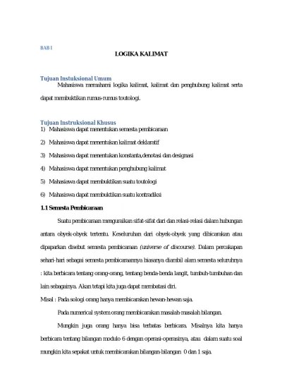 Contoh makna denotasi apa yang dimaksud dengan kalimat denotasi yakni . Tujuan Instruksional Khusus 1 Mahasiswa Dapat Menentukan Semesta Pembicaraan 3 Mahasiswa Dapat Menentukan Konstanta Denotasi Dan Designasi