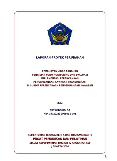 Tahap v, evaluasi selama 4 hari. Laporan Proyek Perubahan