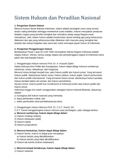 Kami mengumpulkan soal dan jawaban dari tts (teka teki silang) populer yang. Top Pdf Sistem Hukum Dan Peradilan Nasional Docx 123dok Com