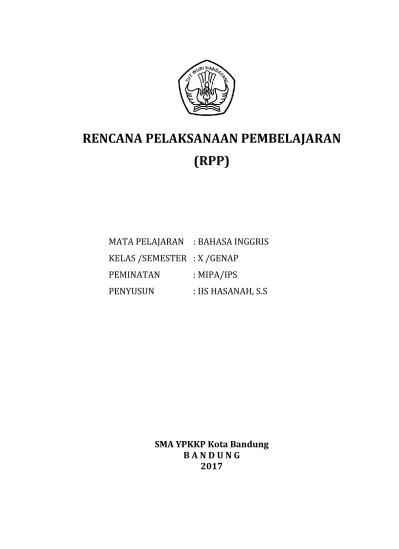 Soal uts ganjil kelas x. Rpp X Kd 3 9