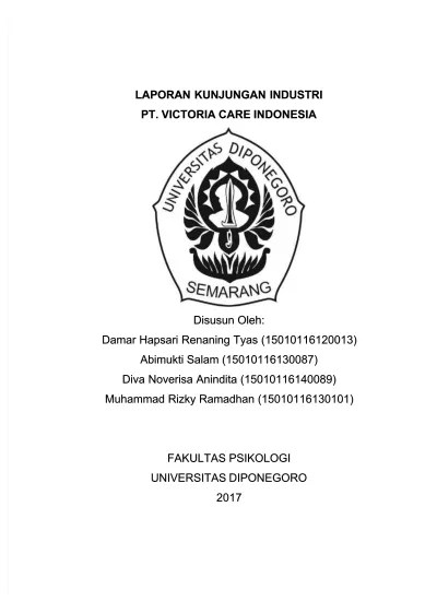 Check spelling or type a new query. Laporan Kunjungan Industri