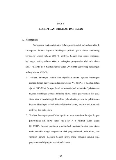 Bab V Kesimpulan Implikasi Dan Saran 