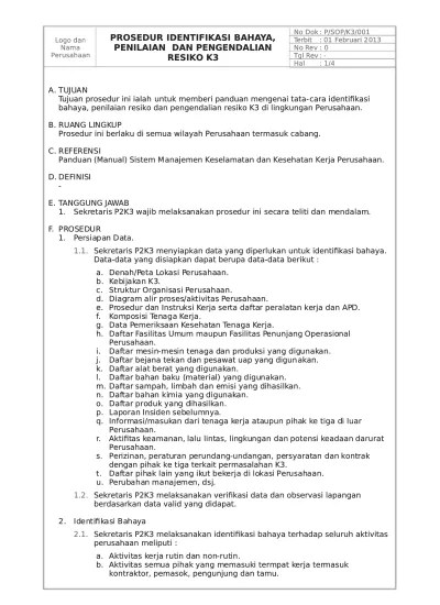 Penerapan sop k3 di unit sarana sangat penting tapi sulit untuk diterapkan secara merata (pt kereta api indonesia, 2014). P Sop K3 004 Prosedur Komunikasi K3
