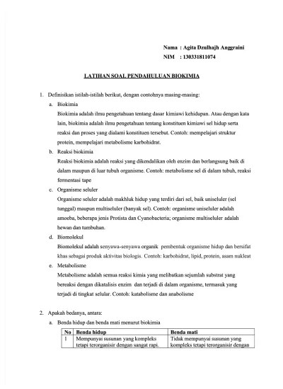 Pembahasan tentang sel, menyimak, mengamati, mendiskusikan, dan menjawab soal . Soal Latihan Things At School