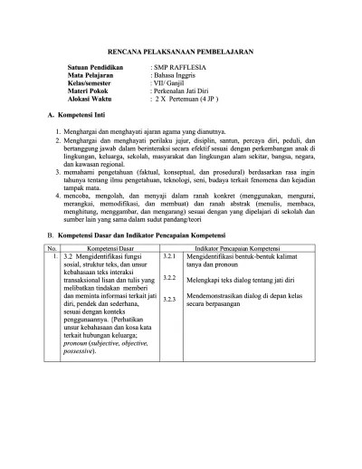Beli peniti bahasa inggris online terdekat di jakarta pusat berkualitas dengan harga. Top Pdf Rpp 3 2 Dan 4 2 Smp Bahasa Inggris Kelas 7 Terbaru 123dok Com